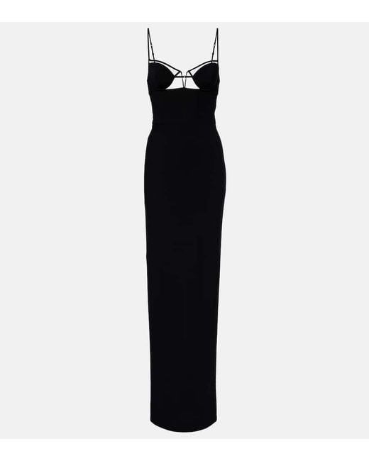 Nensi Dojaka Black Cutout Gown