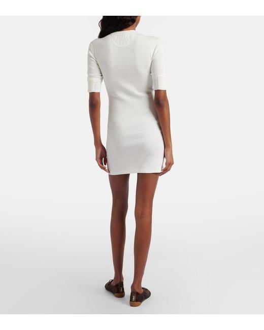 Chloé White Cotton Jersey Shirt Dress