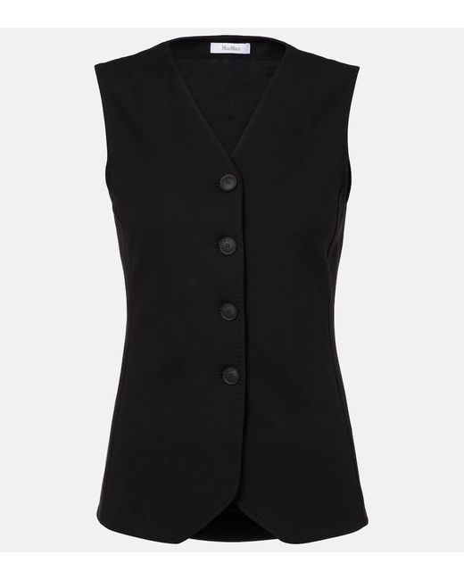 Max Mara Black Fornovo Jersey Vest