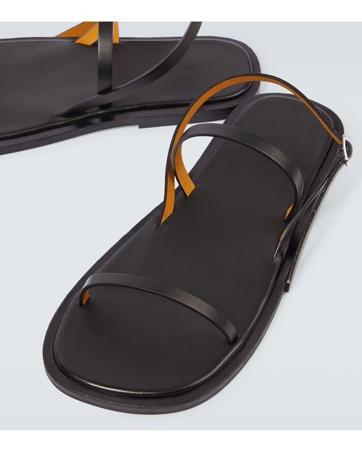 Auralee Metallic Leather Sandals for men