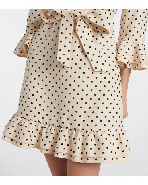 Valentino Natural Crepe Couture Plusdepois Ruffled Minidress