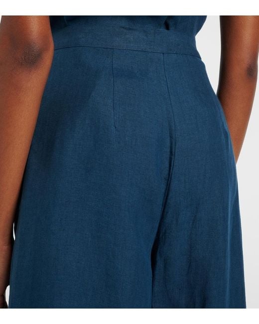 Eres Blue Plaisant Linen Bermuda Shorts