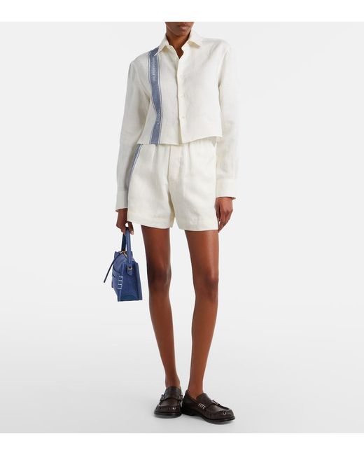 J.W. Anderson White Linen Shorts