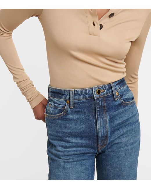 Jeans Regular Danielle A Vita Alta di Khaite in Blue