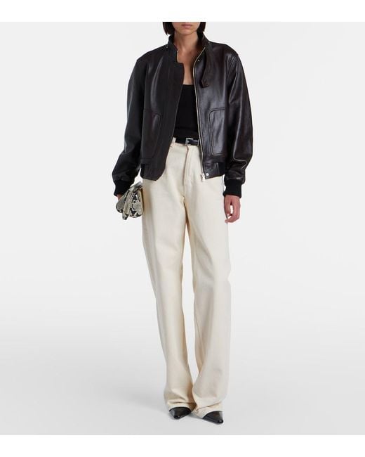 Nour Hammour Black Rios Leather Jacket