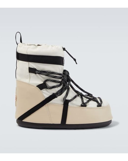 Moncler White X Moon Boot Icon Low Snow Boots for men