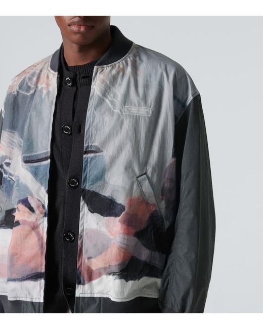 Undercover Gray X Helen Verhoeven Printed Bomber Jacket for men