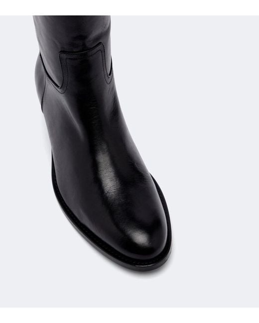 Jude Black Den Leather Knee-High Boots