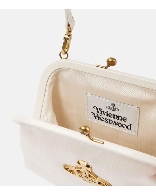 Vivienne Westwood White Vivienne's Moire Tote Bag