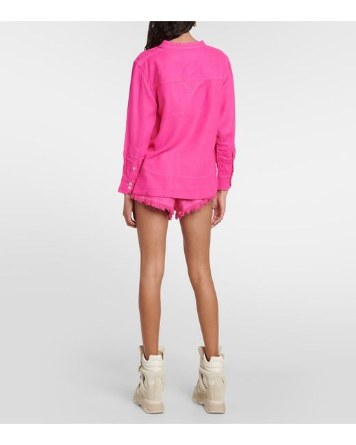 Isabel Marant Pink Tecoyo Silk Top
