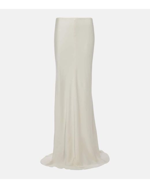 Victoria Beckham White High-Rise Maxi Skirt
