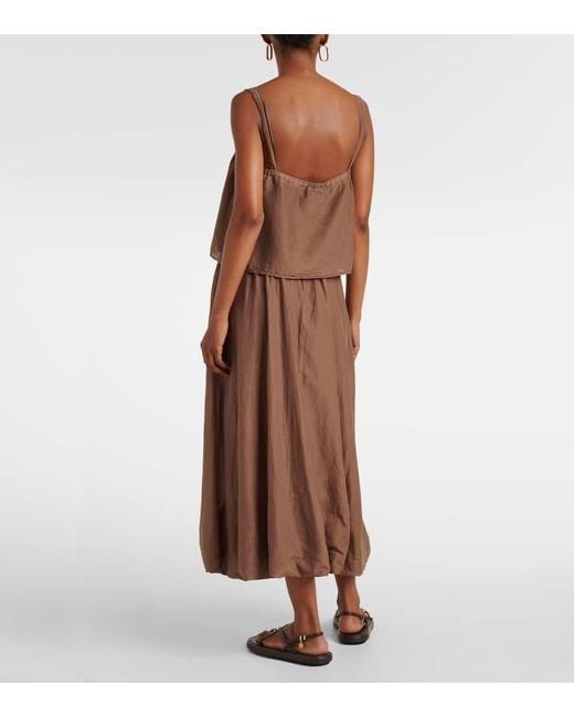 Velvet Brown Andrea Cotton And Silk Voile Top