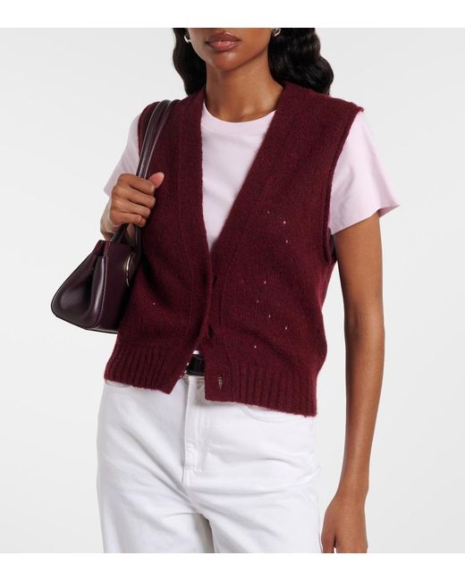 Dorothee Schumacher Red Luxury Love Cashmere Sweater Vest