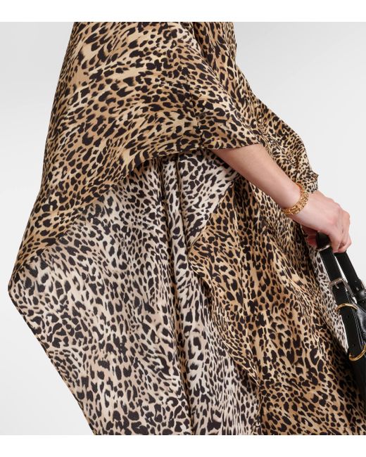 Givenchy Natural Leopard-print Silk Kaftan