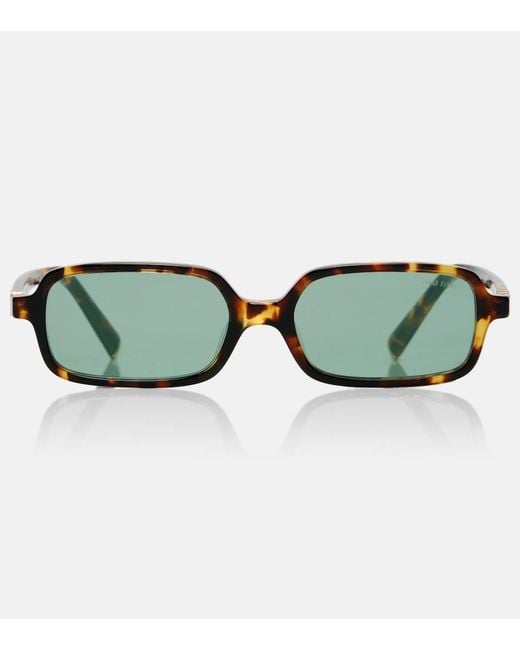 Miu Miu Green Miu Regard Rectangular Sunglasses