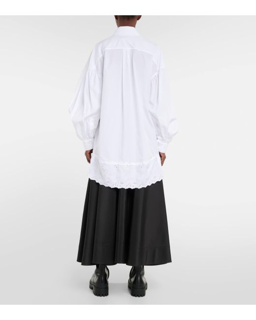 Robe chemise en coton Simone Rocha en coloris White