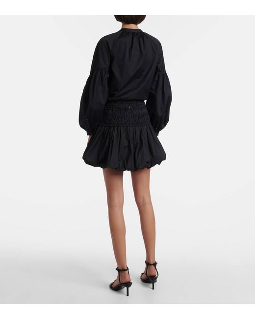 Ulla Johnson Black Minirock Nicolette Aus Baumwolle