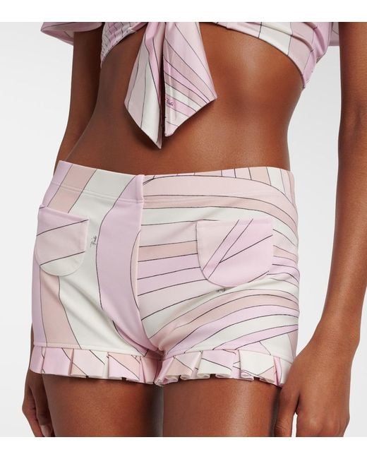 Emilio Pucci Pink Iride Jersey Shorts