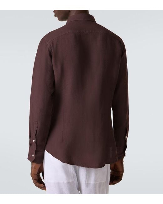 Camicia di Fedeli in Brown da Uomo