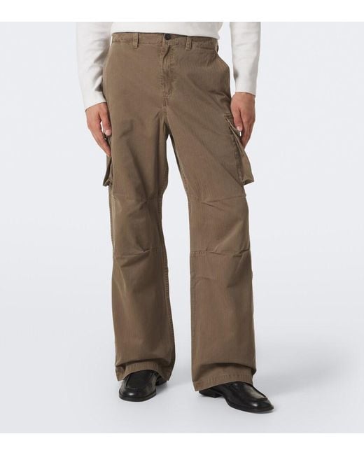 Our Legacy Natural Mount Herringbone Cotton Cargo Pants for men