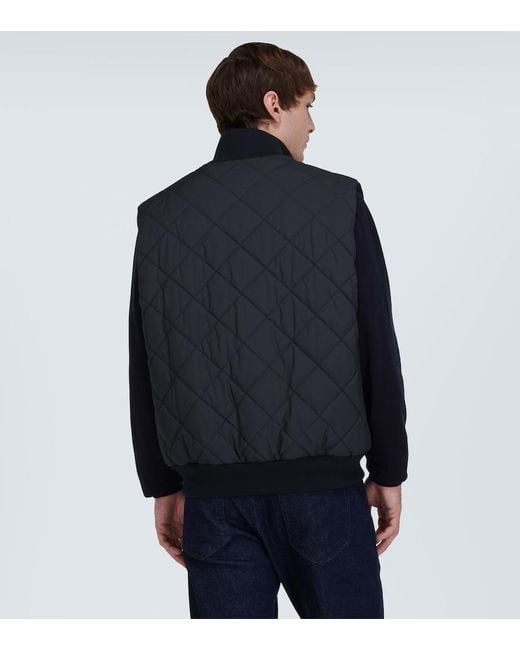 Loro Piana Blue Ampay Quilted Vest for men