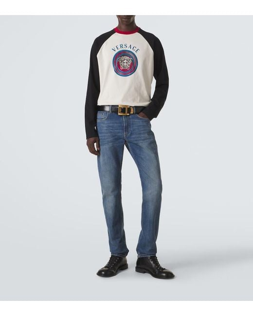 Versace White Medusa Cotton Jersey T-Shirt for men