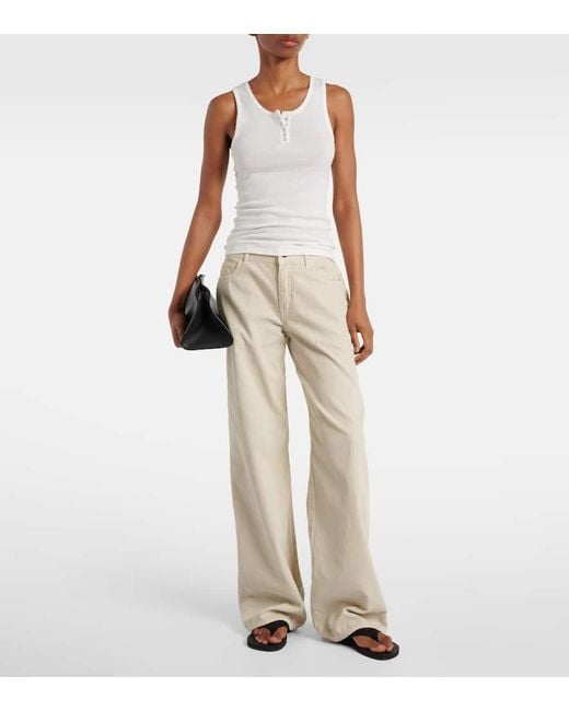 Top Mansel En Mezcla De Algodon The Row de color White