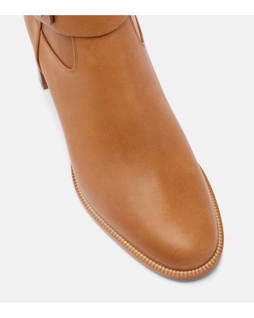 Christian Louboutin Brown Dianouchette 70 Leather Ankle Boots