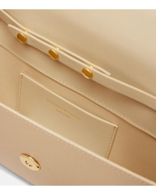 Victoria Beckham Natural Dorian East-West Satin Clutch