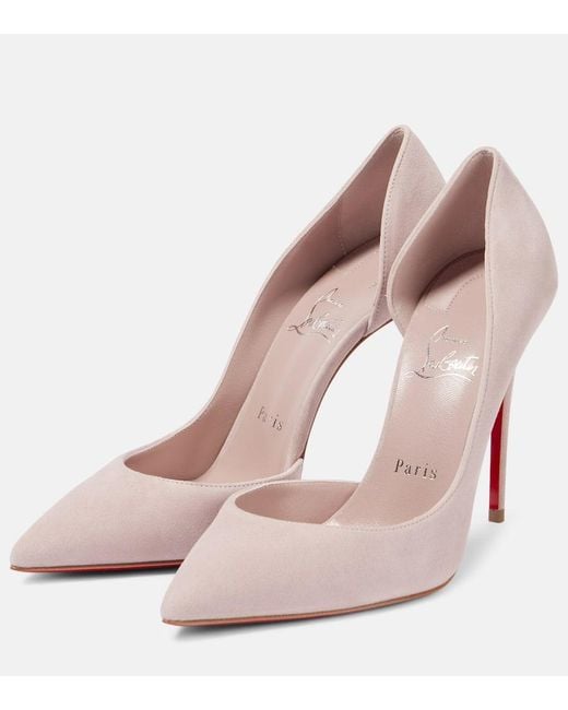 Christian Louboutin Pink Iriza 100 Suede Pump