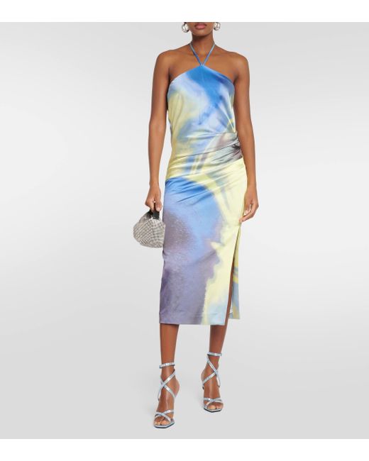 Robe midi Hansel imprimee Jonathan Simkhai en coloris Blue