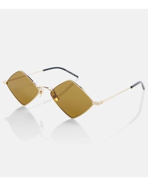 Saint Laurent Metallic Sl 302 Lisa Diamond-Shaped Sunglasses