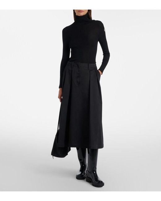 Moncler Black Virgin Wool Turtleneck Sweater