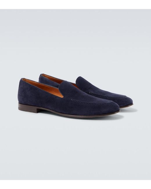 Dolce & Gabbana Blue Suede Moccasin for men