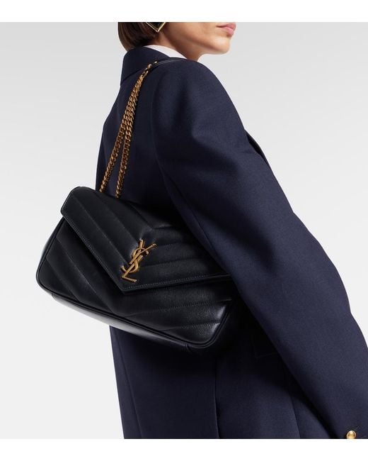 Saint Laurent Black 'Loulou' Medium Shoulder Bag