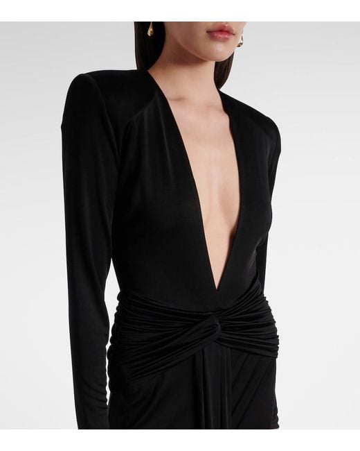 The New Arrivals Ilkyaz Ozel Black Jersey Gown