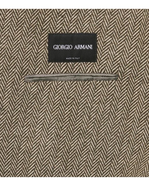 Giorgio Armani Natural Archivio Cotton And Wool-Blend Blazer for men