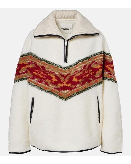 Isabel Marant White Pullover Marner Aus Fleece