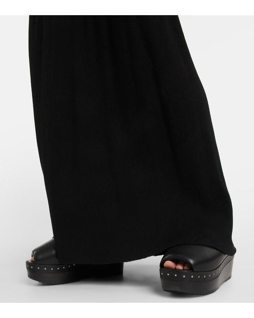 Rick Owens Black Platform Clog Mules