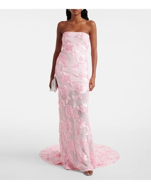 ROTATE BIRGER CHRISTENSEN Pink Bridal Bestickte Robe
