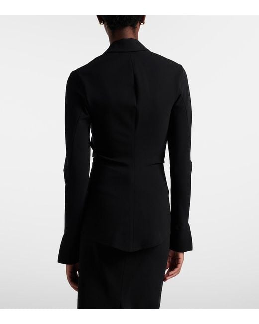 Jil Sander Black Jersey Top