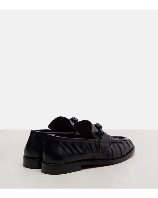Bottega Veneta Black Loafers Astaire Knot Aus Leder