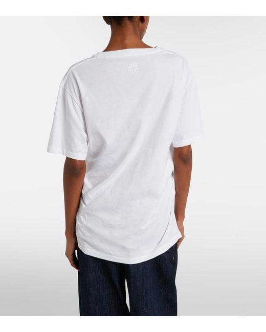 Loewe White Logo Jersey T-Shirt