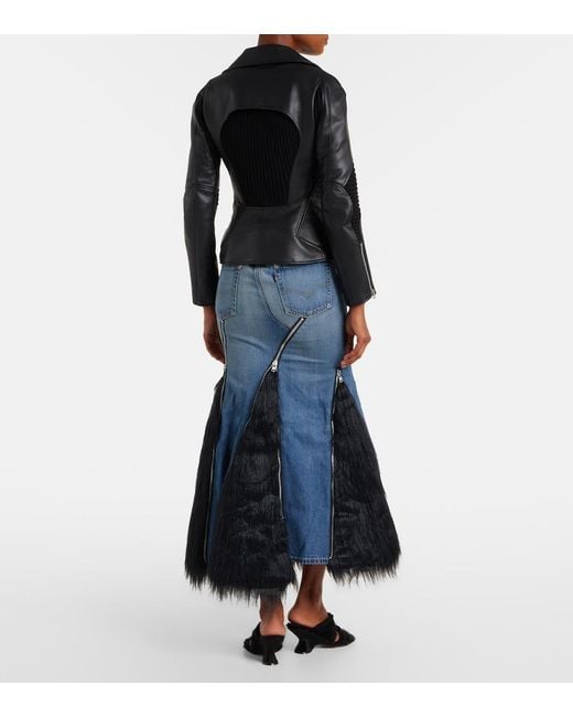 Junya Watanabe Black Belted Biker Jacket