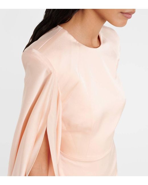 Alex Perry Natural Robe Aus Satin