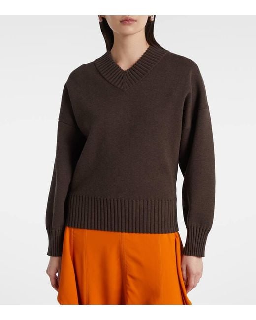 Jersey En Mezcla De Algodon Bottega Veneta de color Brown