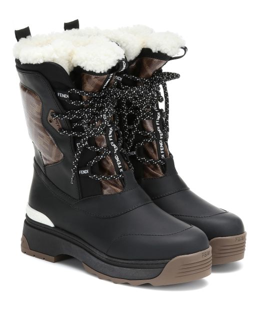 Fendi Black T-rex Snow Boots
