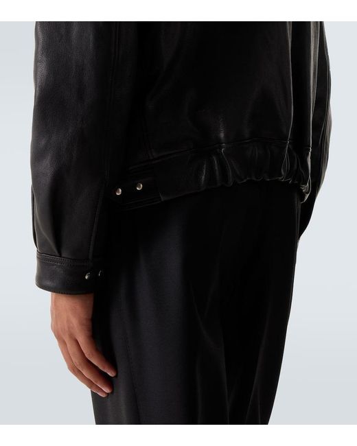 Alexander McQueen Verzierte Lederjacke in Black für Herren
