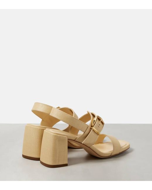 Jimmy Choo Metallic Hawke 70 Canvas Sandals