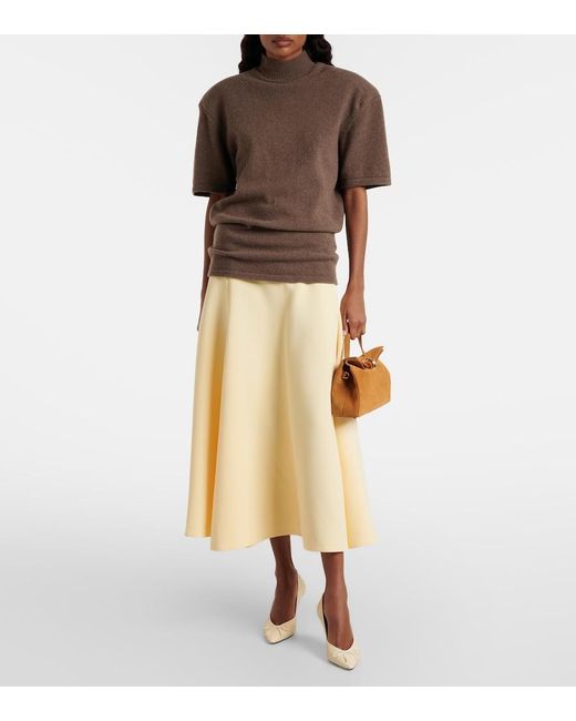 Jacquemus Brown Valerie Small Suede Top-Handle Bag
